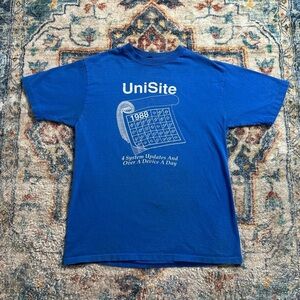 Vintage 1980s Unitsite Calendar T-shirt Large
